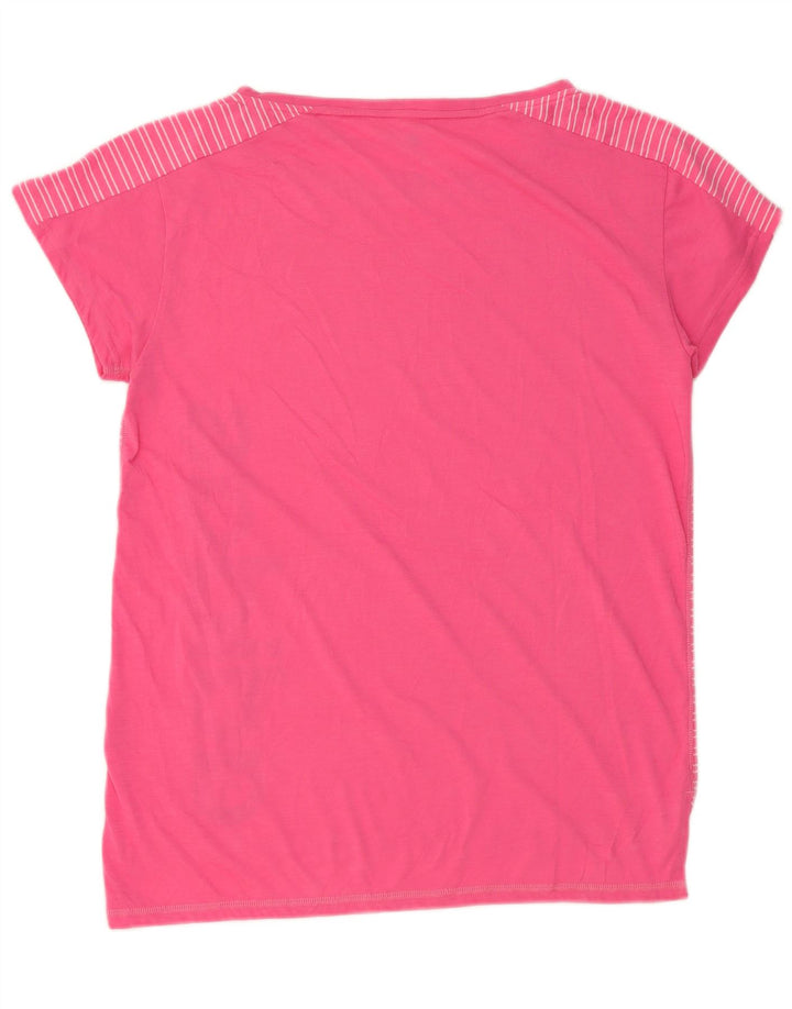 Camiseta Adidas Feminina Oversized Graphic Top UK 8/10 Pequena Listrada Rosa