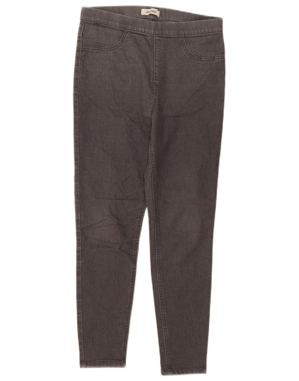 Calça jeans feminina Marks & Spencer UK 10 pequena W30 L27 algodão cinza