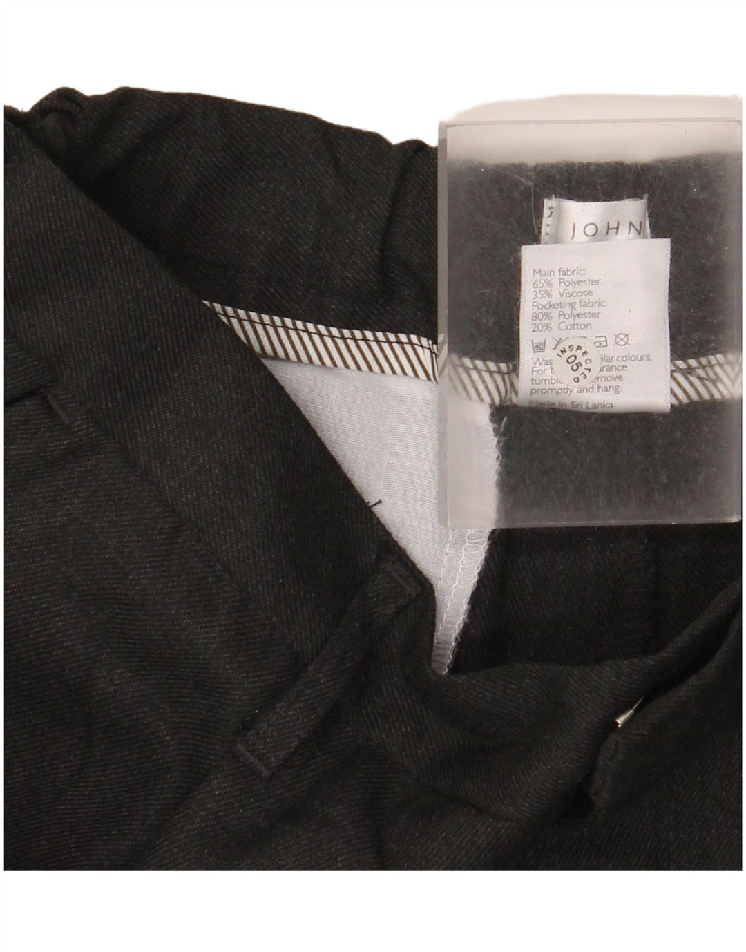 Calças de terno reto John Lewis Boys 10-11 anos W25 L27 poliéster cinza