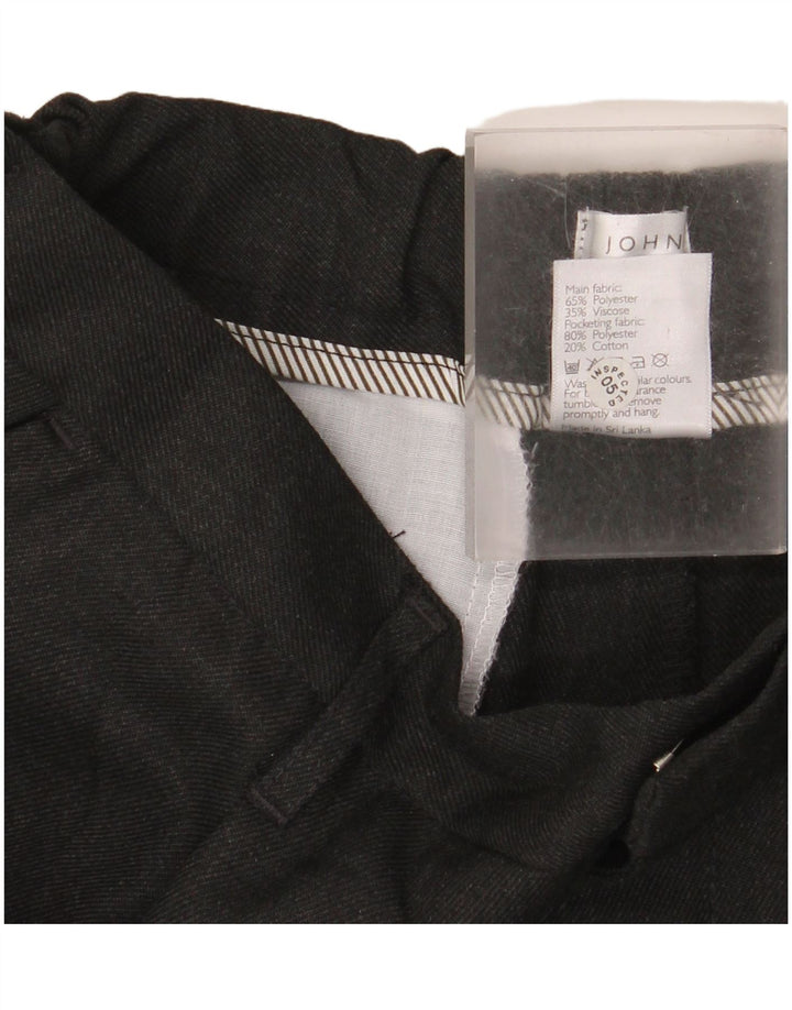 Calças de terno reto John Lewis Boys 10-11 anos W25 L27 poliéster cinza