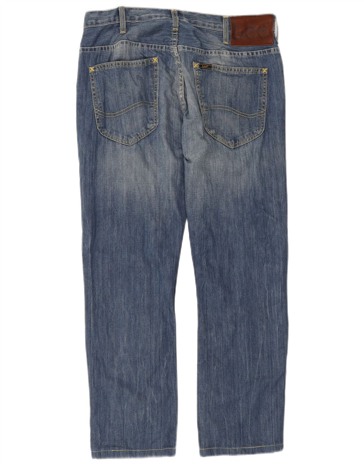 LEE Masculino Knox Straight Jeans W33 L34 Azul Algodão