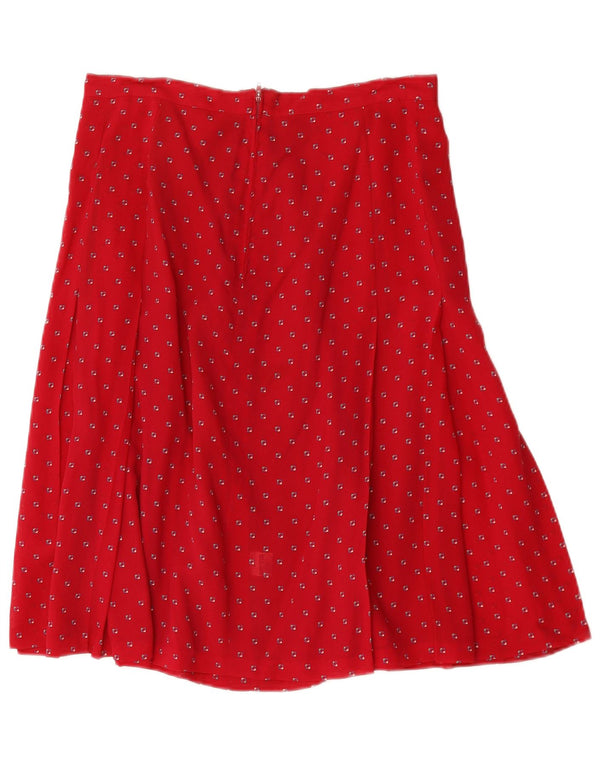 Saia vintage feminina linha A W32 grande vermelho geométrico