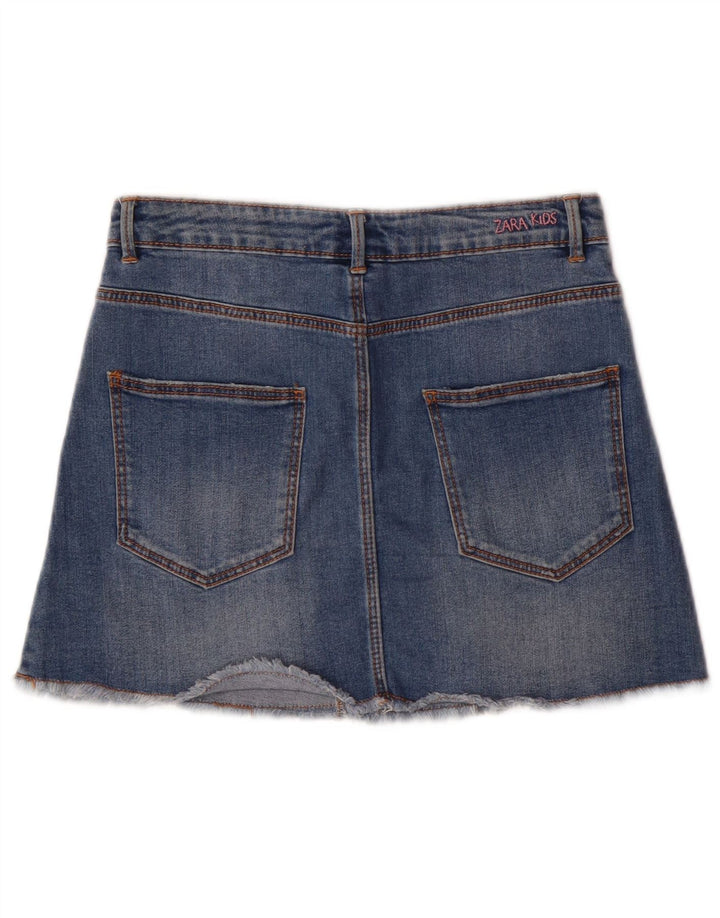 Saia jeans desgastada Zara Girls 11-12 anos azul