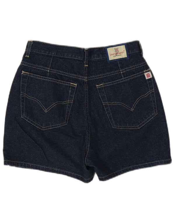 Shorts jeans feminino Laura Biagiotti W30 algodão azul marinho médio