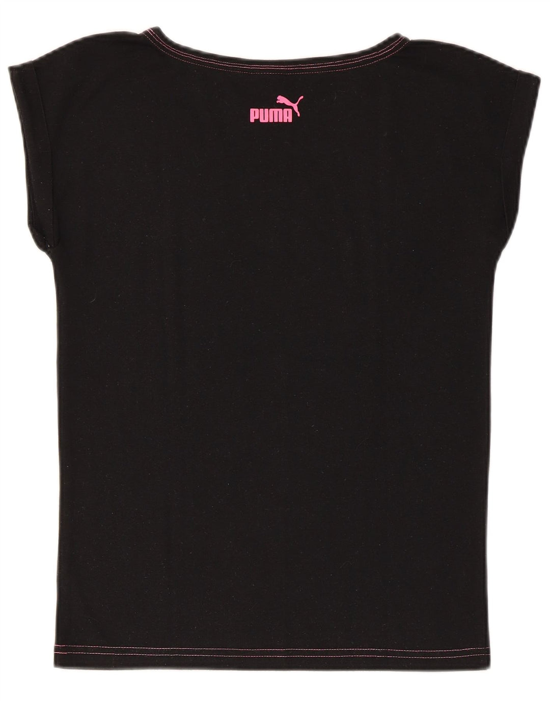Camiseta feminina PUMA Graphic 11-12 anos preta