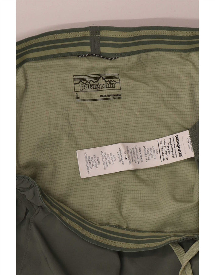 Shorts esportivos femininos Patagonia UK 14 grande poliéster cáqui