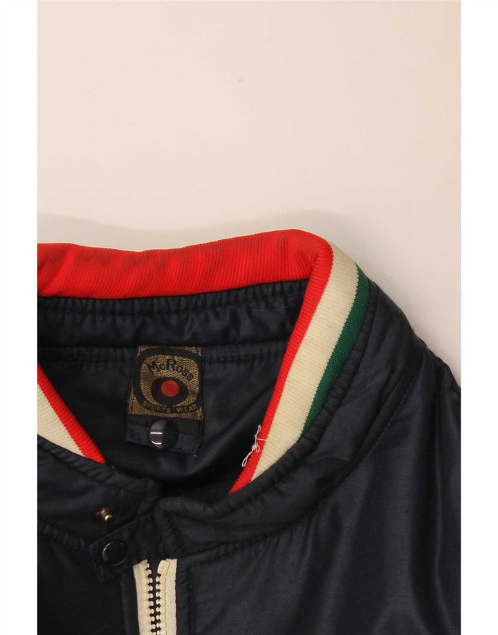 Jaqueta masculina MCROSS Racer UK 38 bloco colorido azul marinho médio