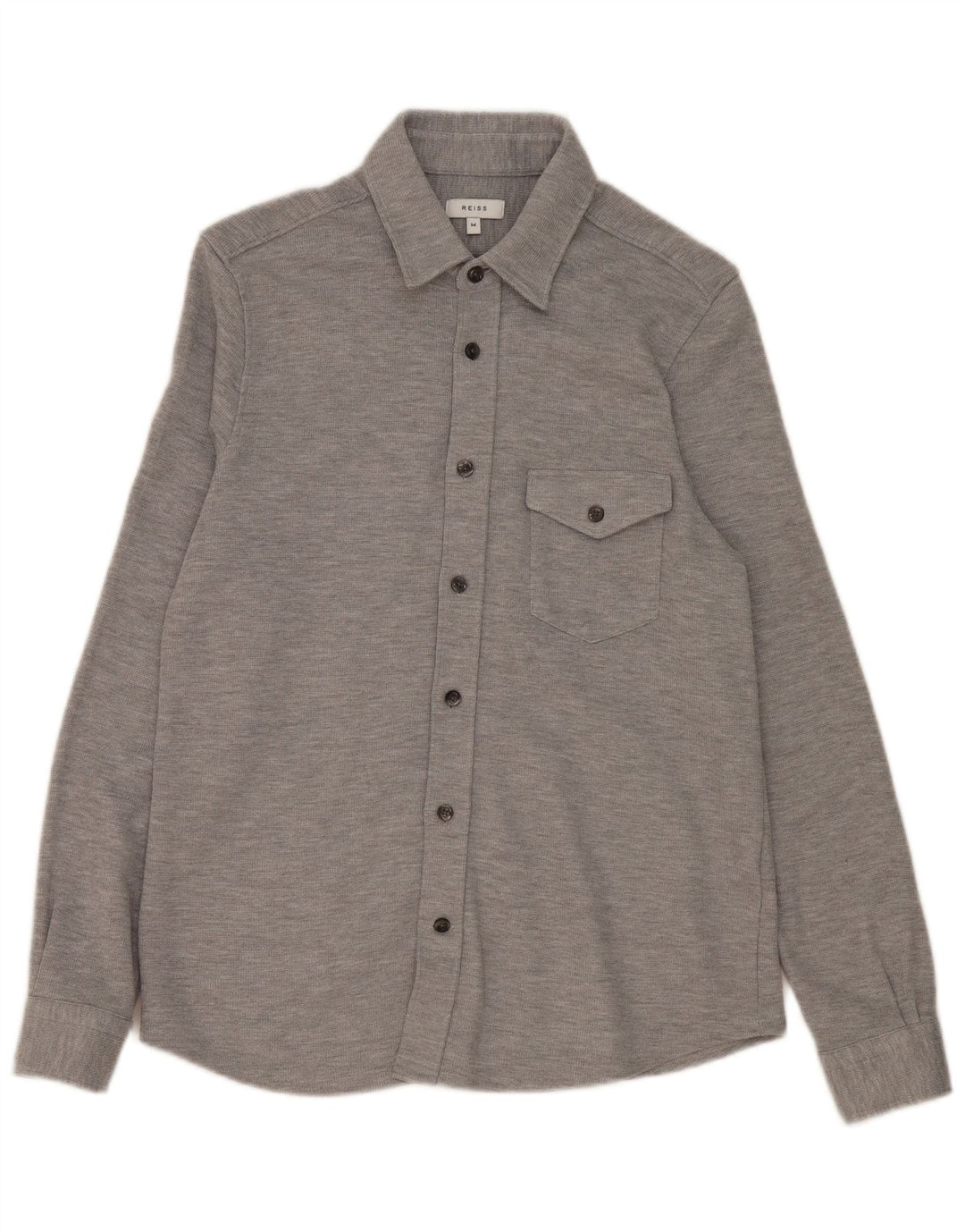 Camisa masculina Reiss algodão cinza médio