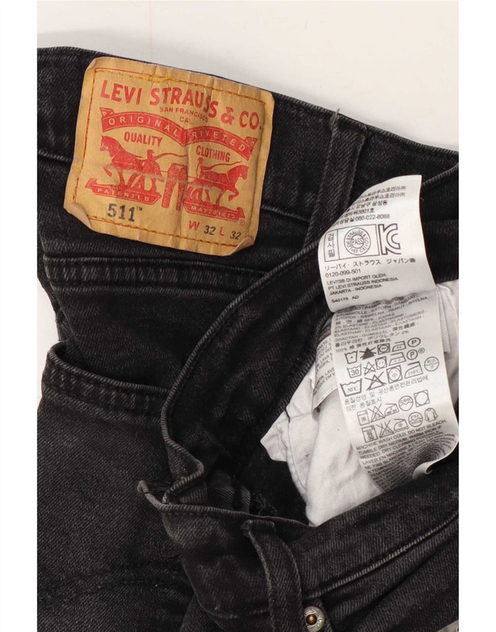Calça Jeans Levis 511 Slim Masculina W32 L32 Cinza Algodão