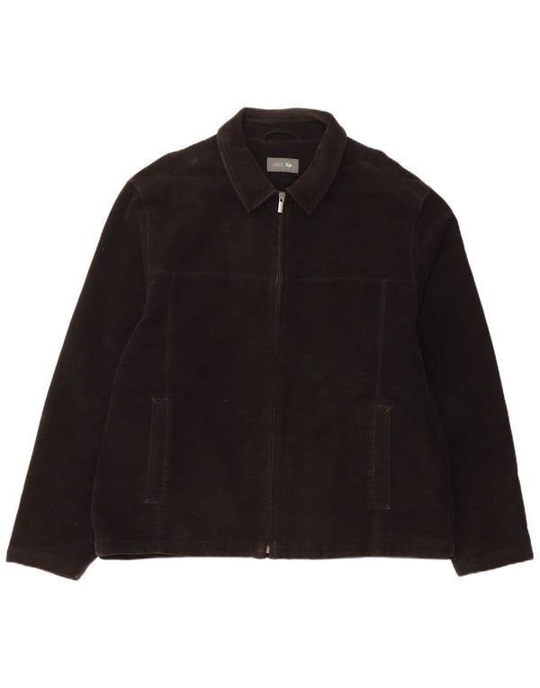 Jaqueta bomber masculina Marks & Spencer Reino Unido 40 grande algodão preto