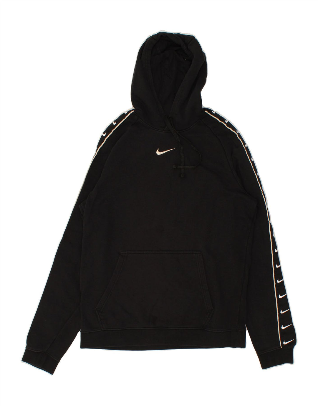 NIKE Mens Graphic Hoodie Jumper Médio Algodão Preto