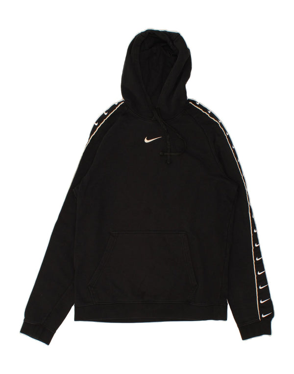 NIKE Mens Graphic Hoodie Jumper Médio Algodão Preto