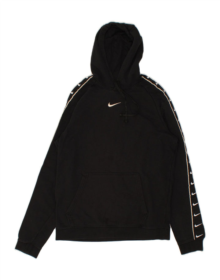 NIKE Mens Graphic Hoodie Jumper Médio Algodão Preto