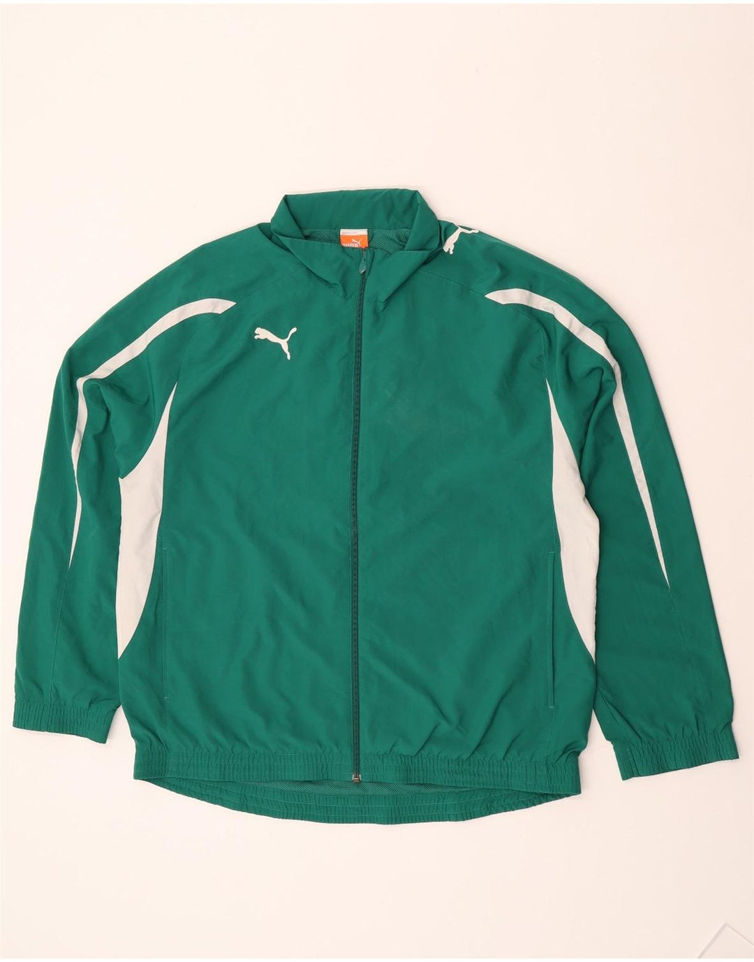 Puma Mens Tracksuit Top Jacket Grande Verde Colorblock Poliéster