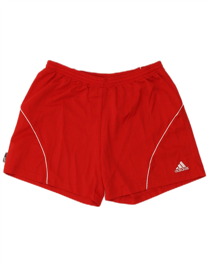 ADIDAS Womens Climalite Sport Shorts UK 14 Médio Poliéster Vermelho