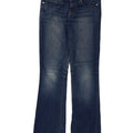 Gap feminino sexy desgastado bootcut jeans W26 L31 algodão azul