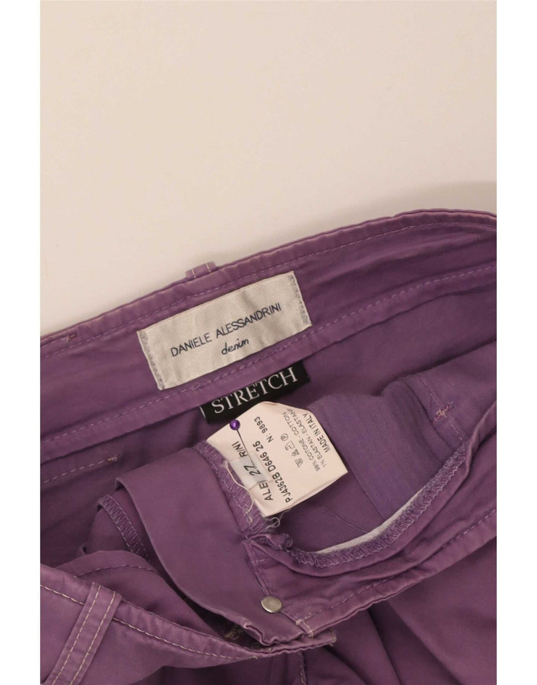 Hot Pants Feminino Daniele Alessandrini W27 Pequeno Algodão Roxo