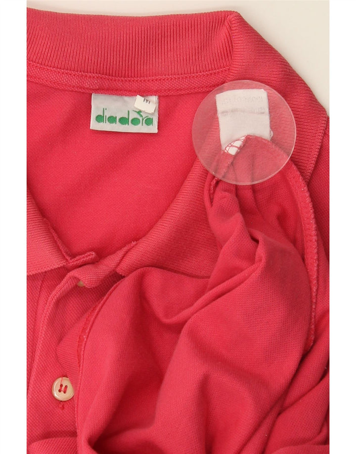 Camisa polo masculina DIADORA algodão rosa médio