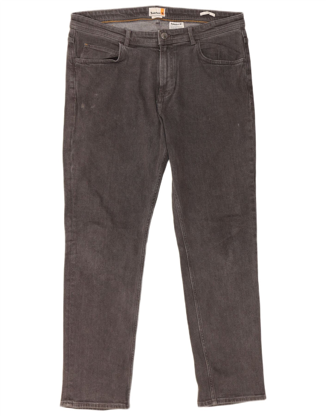 Timberland Mens Stretch Slim Jeans W38 L32 Cinza Algodão