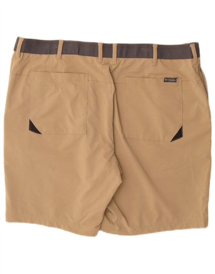 Columbia Mens Chino Shorts W40 XL Bege Colourblock Poliéster