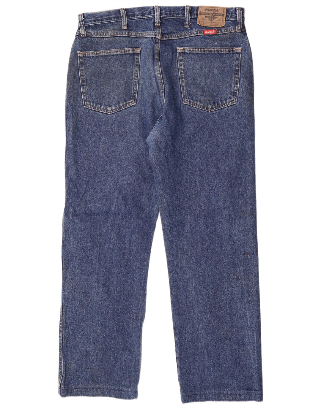 Wrangler Mens Regular Fit Straight Jeans W35 L30 Azul Algodão