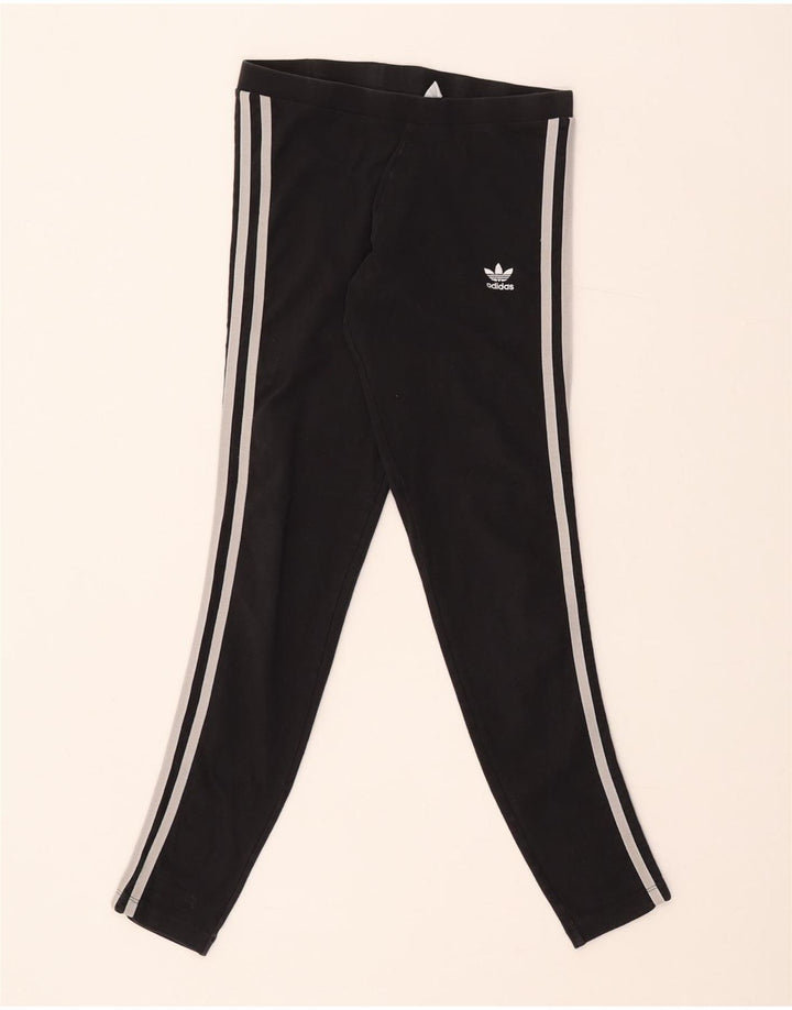 Leggings Adidas Femininas UK 8 Pequenas Algodão Preto