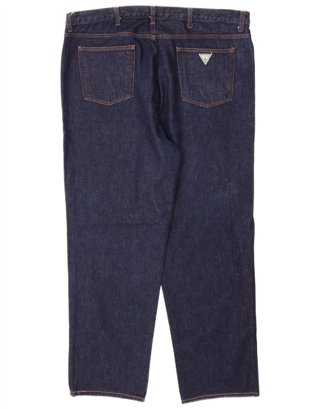 Guess Mens Straight Jeans W42 L32 Azul Marinho Algodão
