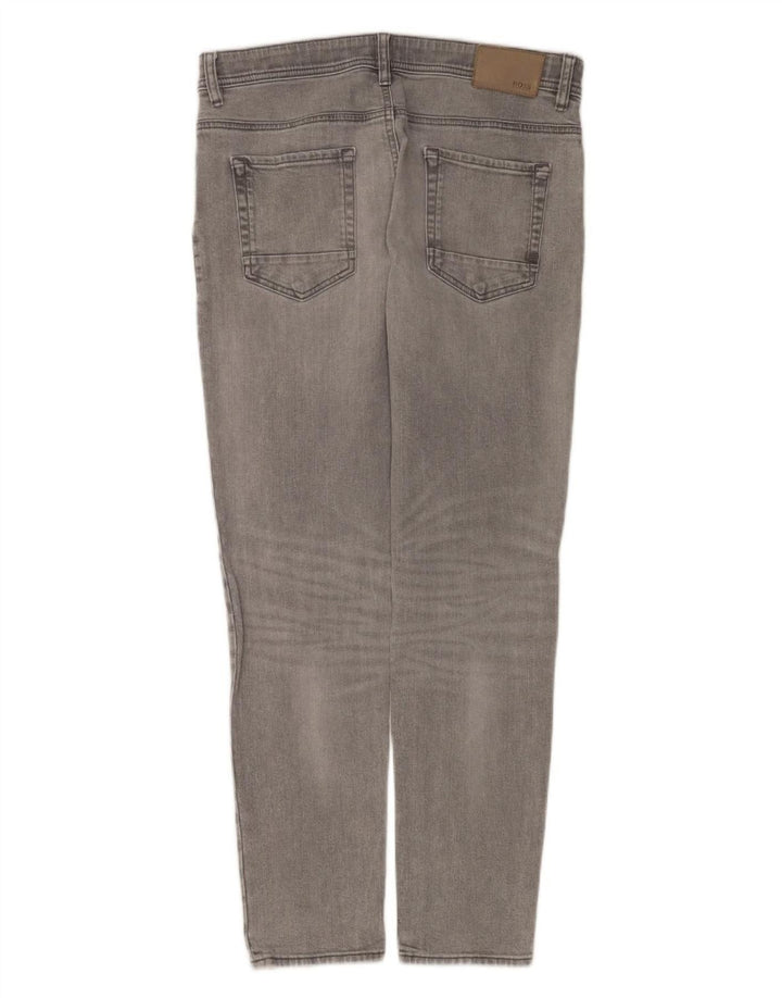 Hugo Boss Masculino Slim Jeans W34 L32 Algodão Cinza