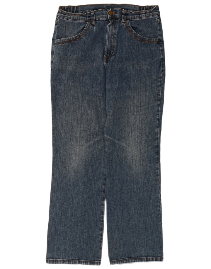 Jeans retos femininos Marks & Spencer Reino Unido 14 médio W34 L28 algodão azul