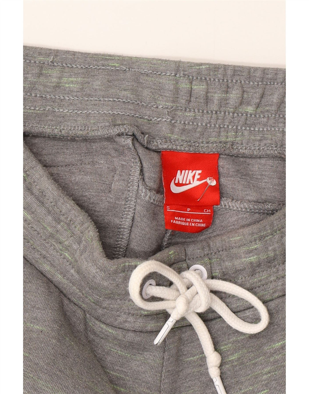 Calça de treino masculina Nike Joggers pequeno cinza manchado de algodão