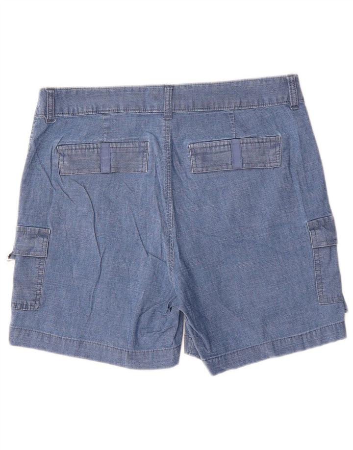 Shorts cargo feminino LEE regular fit cintura média US 14 XL W36 algodão azul