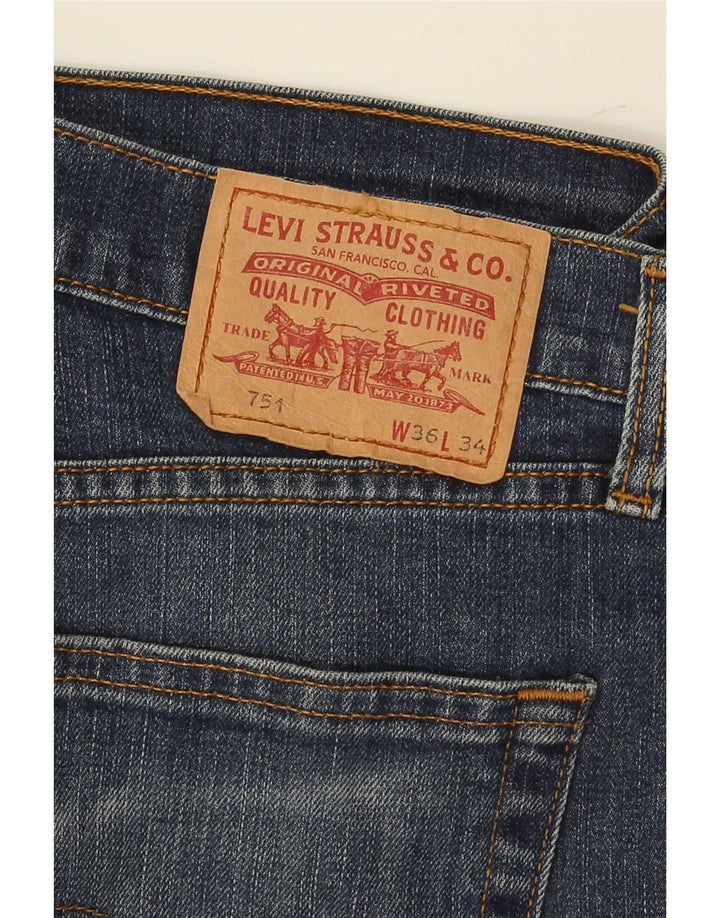 Calça jeans masculina Levi's 751 Straight W36 L29 azul marinho algodão