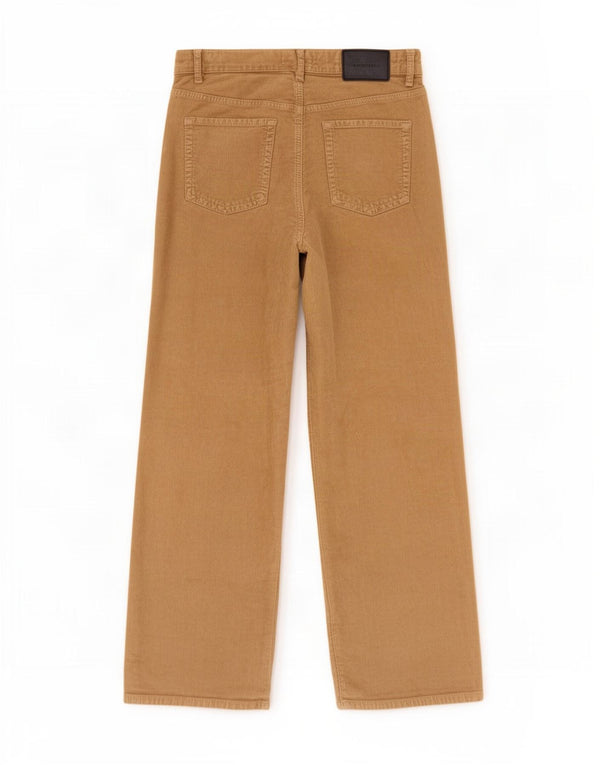 Calça feminina de veludo cotelê Marks & Spencer com cintura alta Reino Unido 12 médio W28 L30 Br