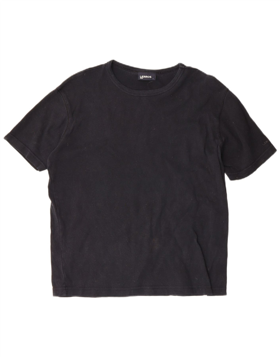 Camiseta masculina LERROS Top grande de algodão preto