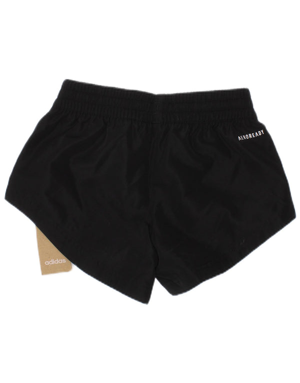 Shorts esportivos Adidas Aeroready para meninas 6-7 anos preto poliéster