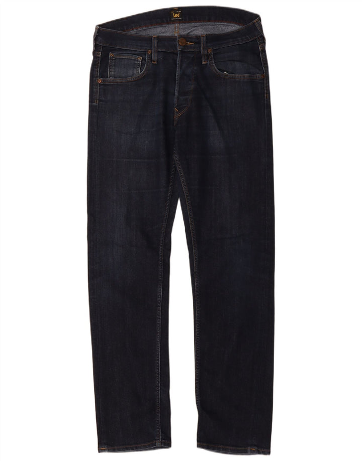 LEE Masculino Daren Straight Jeans W32 L32 Azul Marinho Algodão