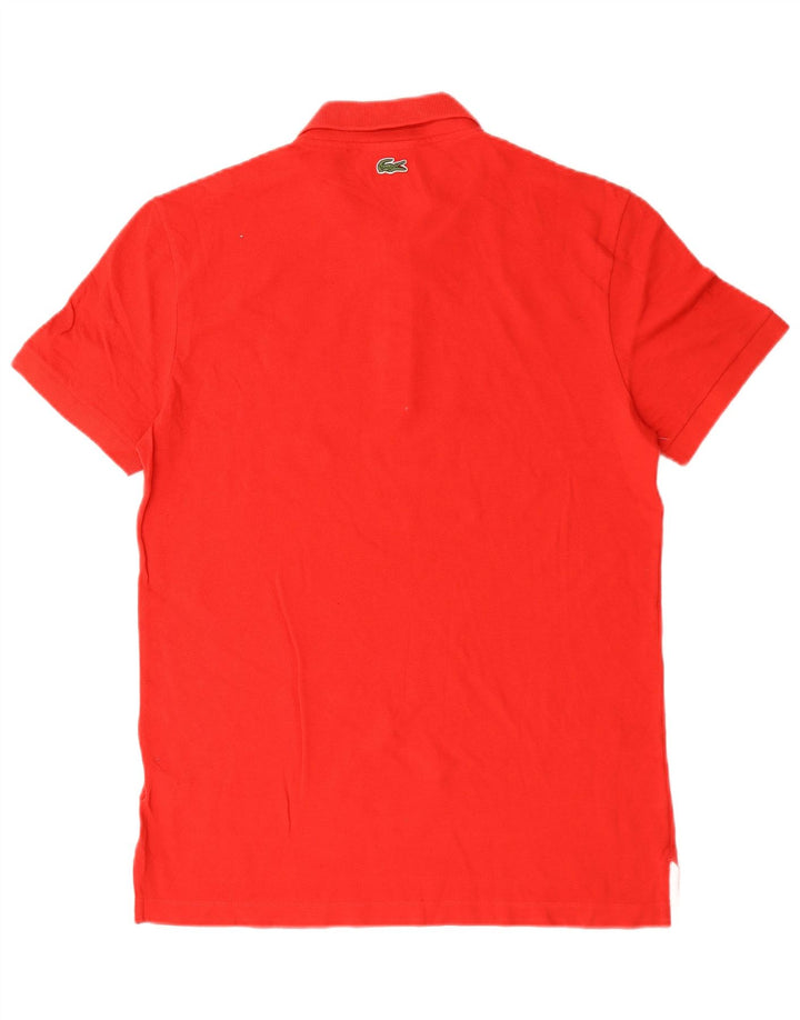 Camisa polo masculina Lacoste Regular Fit tamanho 4 médio algodão vermelho
