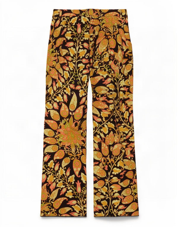 Zara Calça Feminina Flare Casual Médio W28 L33 Multicolorido Paisley