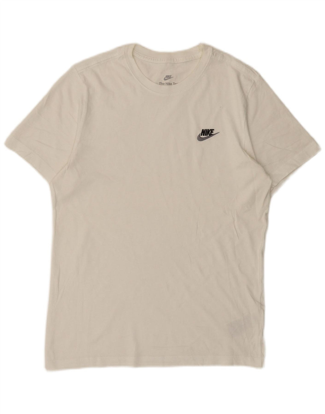 Nike Mens Camiseta Top Pequeno Algodão Branco