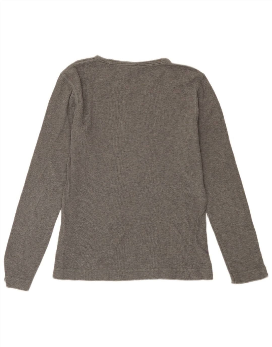 HUGO BOSS Masculino Slim Fit Top Manga Longa Grande Algodão Cinza