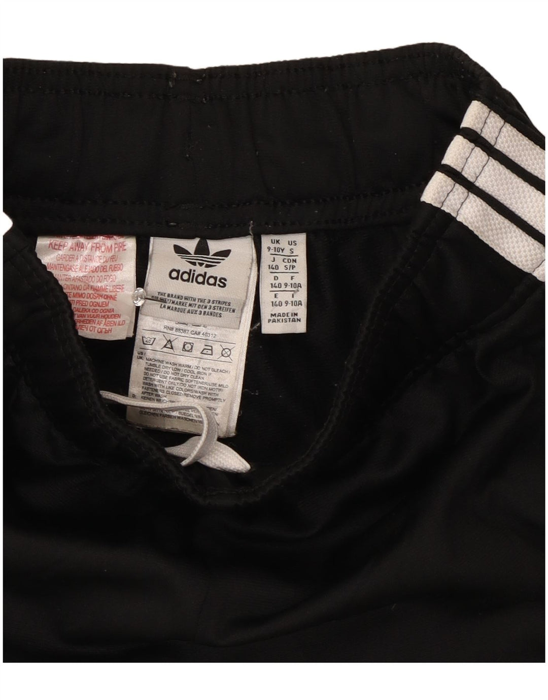 Adidas meninos calças de treino joggers 9-10 anos preto poliéster