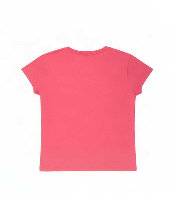 Camiseta feminina Lotto UK 14 algodão rosa médio