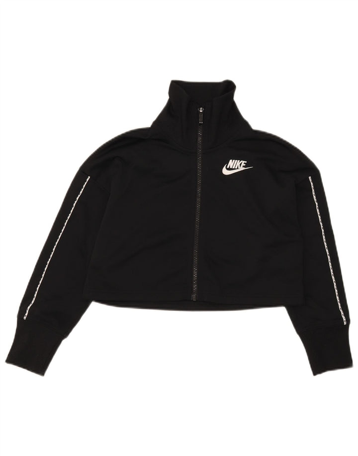 Jaqueta Nike Feminina Crop Tracksuit UK 10 Pequena Poliéster Preto