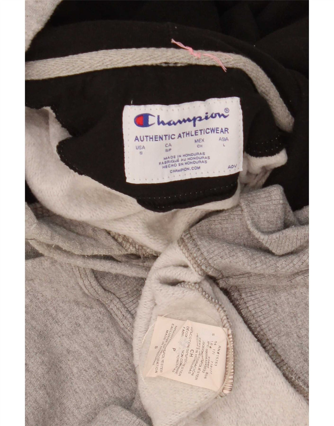 Jumper masculino com capuz Champion pequeno algodão cinza