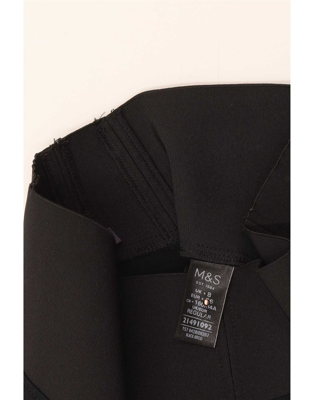 Leggings femininas Marks & Spencer UK 8 pequenas viscose preta