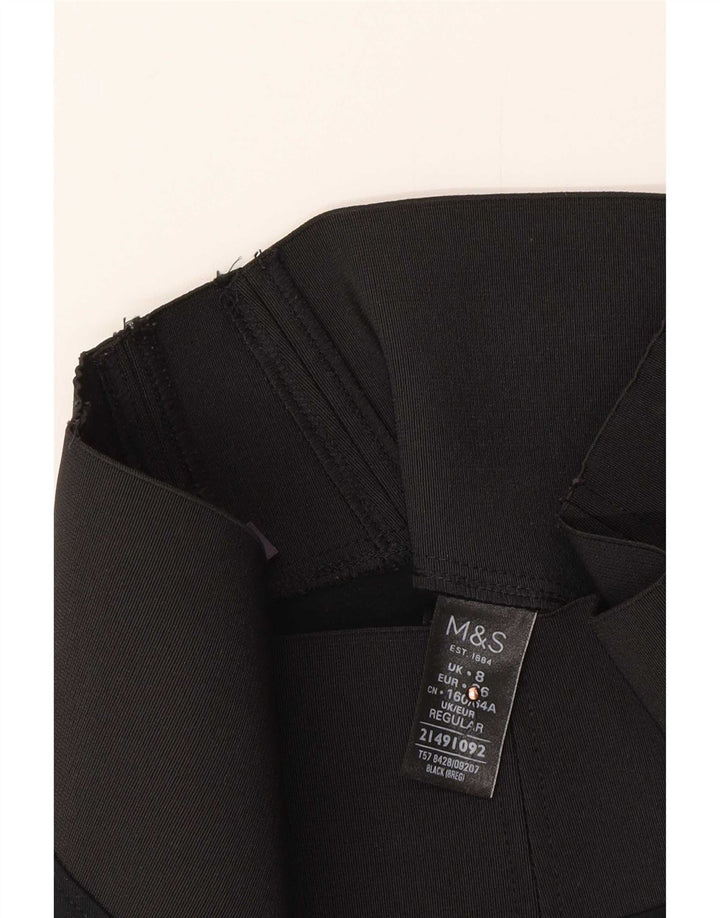 Leggings femininas Marks & Spencer UK 8 pequenas viscose preta