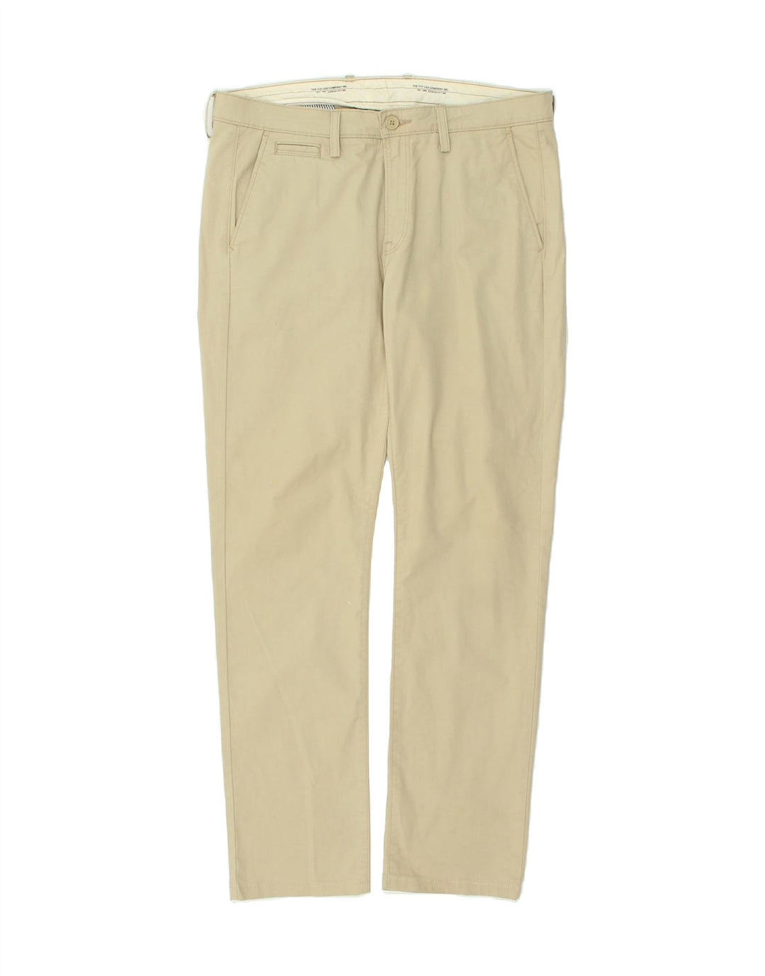 LEE Mens Slim Chino Trousers W33 L34 Beige Cotton | Vintage Lee | Thrift | Second-Hand Lee | Used Clothing | Messina Hembry 