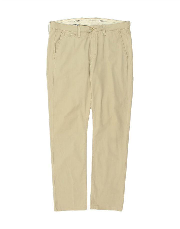 LEE Mens Slim Chino Trousers W33 L34 Beige Cotton | Vintage Lee | Thrift | Second-Hand Lee | Used Clothing | Messina Hembry 