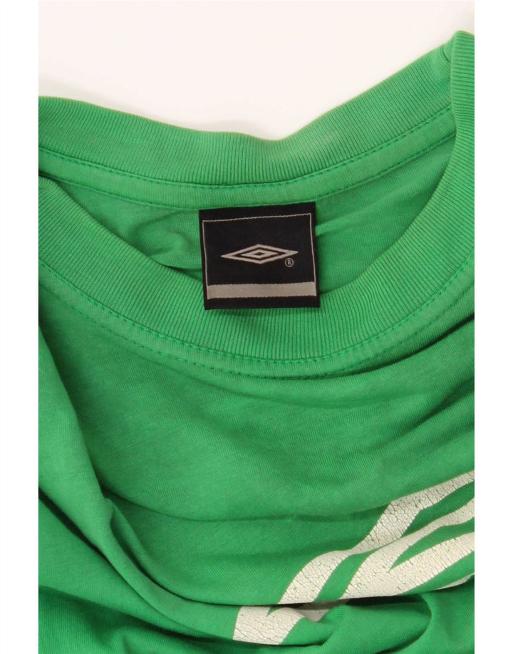 Camiseta masculina gráfica Umbro Top médio algodão verde