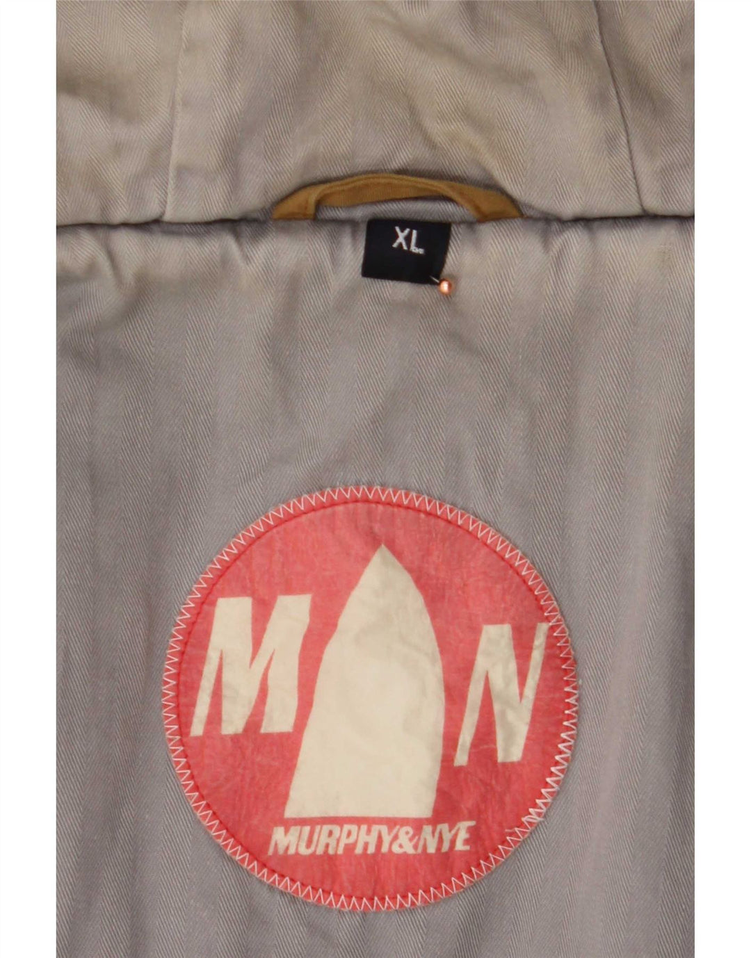 Jaqueta masculina acolchoada com capuz Murphy & Nye UK 42 XL bege